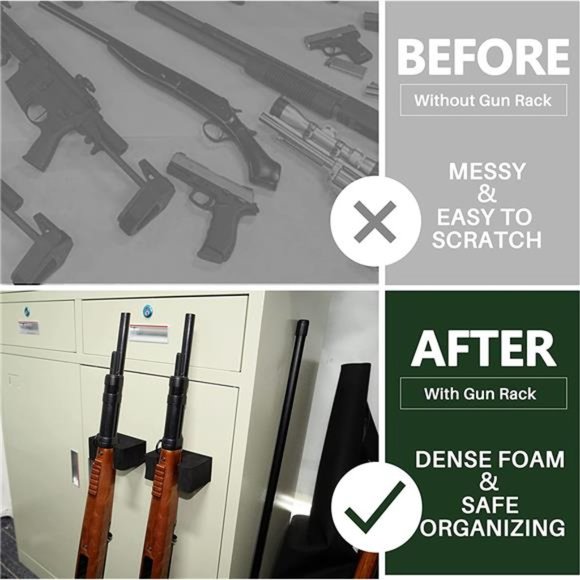 Adoreal 2 Pack Gun Rack for Gun Storage, Gun Safe Accessory Rifle and Shotgun - Picture 3 of 7